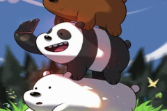 Hình 3 chú gấu hoạt hình cute đáng yêu