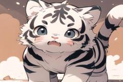Ảnh con hổ chibi đáng yêu ngộ nghĩnh