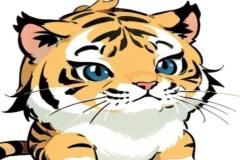 Ảnh con hổ chibi đáng yêu ngộ nghĩnh
