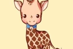 Hình ảnh con hươu cao cổ cute hoạt hình đáng yêu