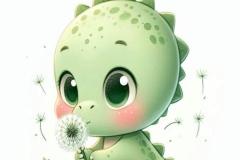 Hình ảnh con khủng long chibi đáng yêu