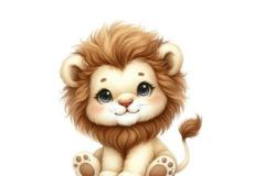 Hình ảnh con sư tử cute chibi đáng yêu