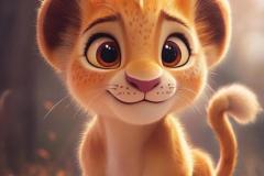 Hình ảnh con sư tử cute chibi đáng yêu
