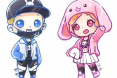 Ảnh cặp PUBG trong trang phục cute

