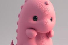 Ảnh đại diện, avatar khủng long hồng cute xỉu