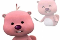 Ảnh meme con gấu hồng hài hước cười xỉu