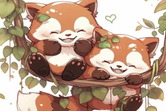 Hình gấu mèo chibi ngắm mãi không chán