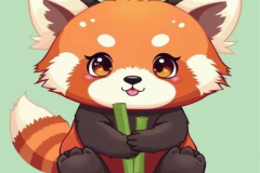 Hình gấu mèo chibi ngắm mãi không chán