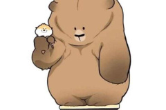 Ảnh gấu nâu đáng yêu hoạt hình chibi