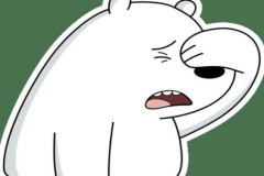 Ảnh con gấu trắng buồn khóc đáng thương