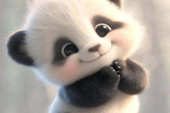 Ảnh gấu trắng đen cute