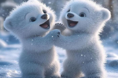 Gấu tuyết chibi hình ảnh siêu đẹp