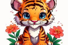 Ảnh con hổ chibi, anime đáng yêu