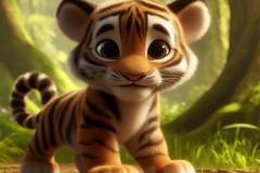 Ảnh con hổ hoạt hình cute