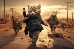 Hình ảnh mèo cầm súng ngầu