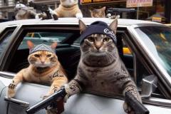 Hình ảnh mèo cầm súng ngầu