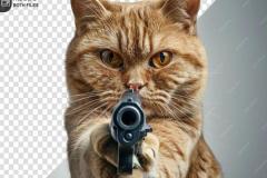 Hình ảnh mèo cầm súng ngầu