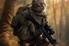 Hình ảnh mèo cầm súng ngầu