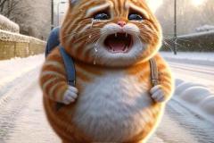 Ảnh mèo buồn chibi
