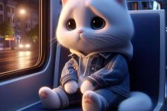 Ảnh mèo buồn chibi