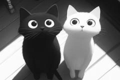 Ảnh mèo chibi cute đáng yêu