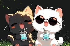 Ảnh mèo chibi cute