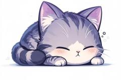 Ảnh mèo chibi ngủ