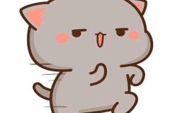 Ảnh mèo đứng chibi dễ thương