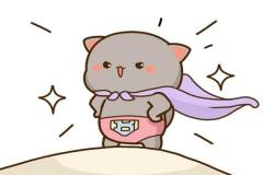 Ảnh mèo đứng chibi dễ thương