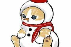 Ảnh mèo giáng sinh chibi đáng yêu
