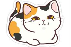 Ảnh mèo tam thể chibi anime cực đáng yêu