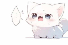 Ảnh mèo trắng anime cute