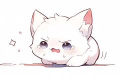 Ảnh mèo trắng anime cute
