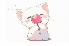 Ảnh mèo trắng anime cute