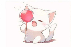 Ảnh mèo trắng anime cute
