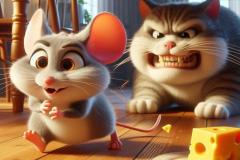 Ảnh mèo và chuột anime đáng yêu hài hước