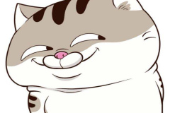 Ảnh mèo xám chibi anime cute