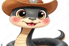 Ảnh con rắn chibi đáng yêu xỉu