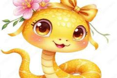 Ảnh con rắn chibi đáng yêu xỉu