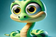 Ảnh con rắn chibi đáng yêu xỉu