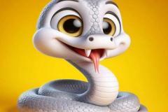 Ảnh con rắn chibi đáng yêu xỉu