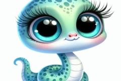 Ảnh con rắn chibi đáng yêu xỉu