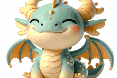 Ảnh con rồng chibi, anime cực đáng yêu