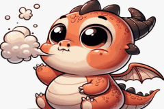 Ảnh con rồng chibi, anime cực đáng yêu