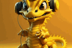 Ảnh con rồng vàng 3d đáng yêu hút hồn