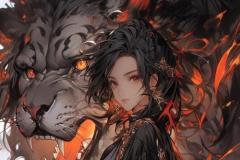 Hình ảnh con sư tử anime nữ đáng yêu