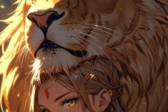 Hình ảnh con sư tử anime nữ đáng yêu