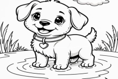 Ảnh con chó con vẽ đáng yêu