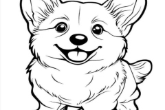 Ảnh vẽ con chó corgi