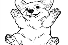 Ảnh vẽ con chó corgi